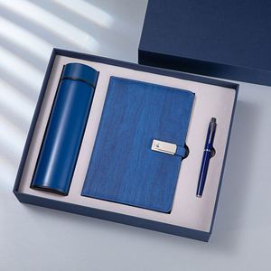 A5 Simple Metal Patch Custom Logo Notebook Business Meeting Luxury Umbrella Sign Pen Gift Set 2024 New Notebook Gift Set - Product Image 2