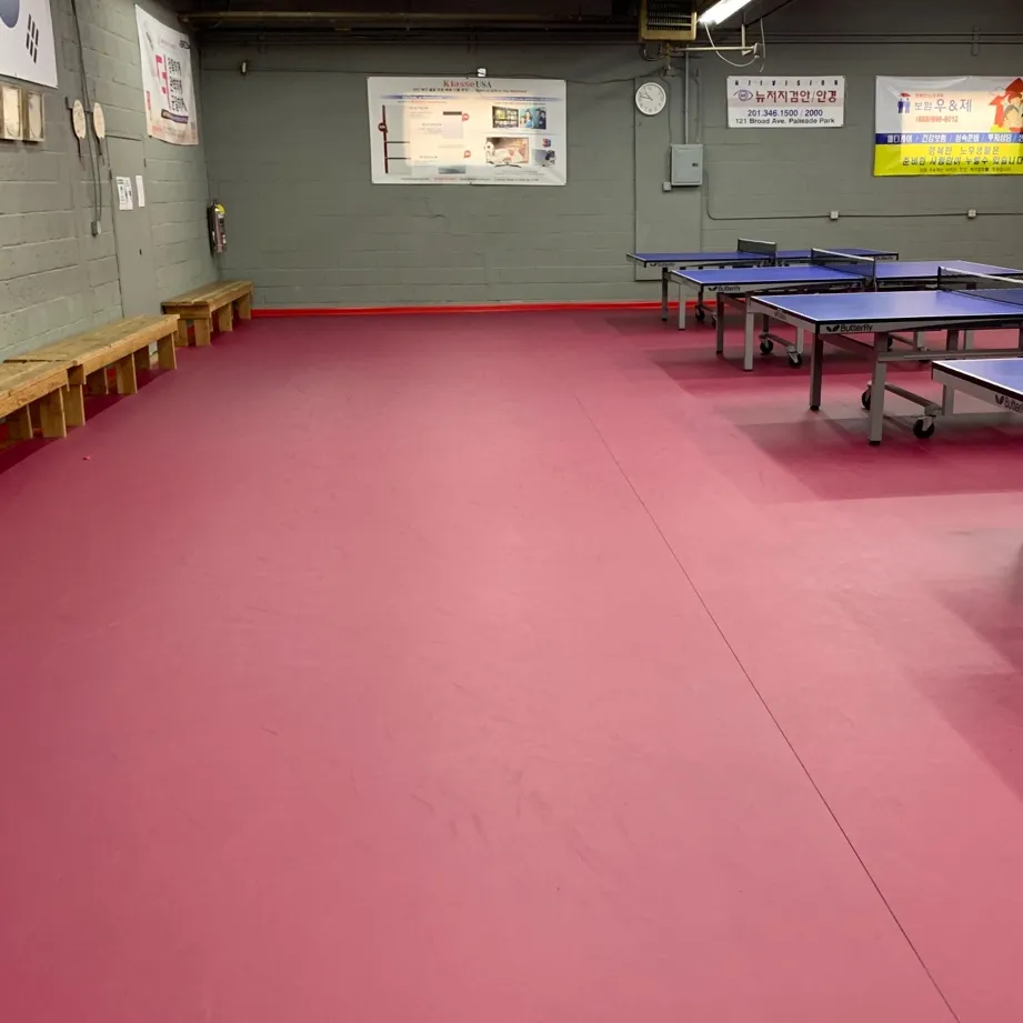 Suelo deportivo de PVC para tenis de mesa, alfombra ecológica para interiores