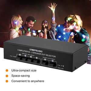 LYNEPAUAIO 4 en 2 salidas Audio Switcher Audio Signal Selector Distribuidor Splitter Box con Banana Jacks Control independiente - Product Image 2