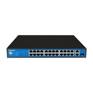 Directo de fábrica 24 puertos 10/100M Extender 300m con Gigabit 2RJ45 Uplink y 1*1000M SFP Uplink con VLAN para CCTV y AP inalámbrico