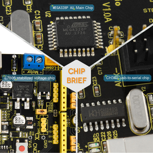 Keyestudio CNC V1.0 Board + 3 pz 4988 Driver W/dissipatore di calore + cavo USB per arduino CNC - Product Image 3
