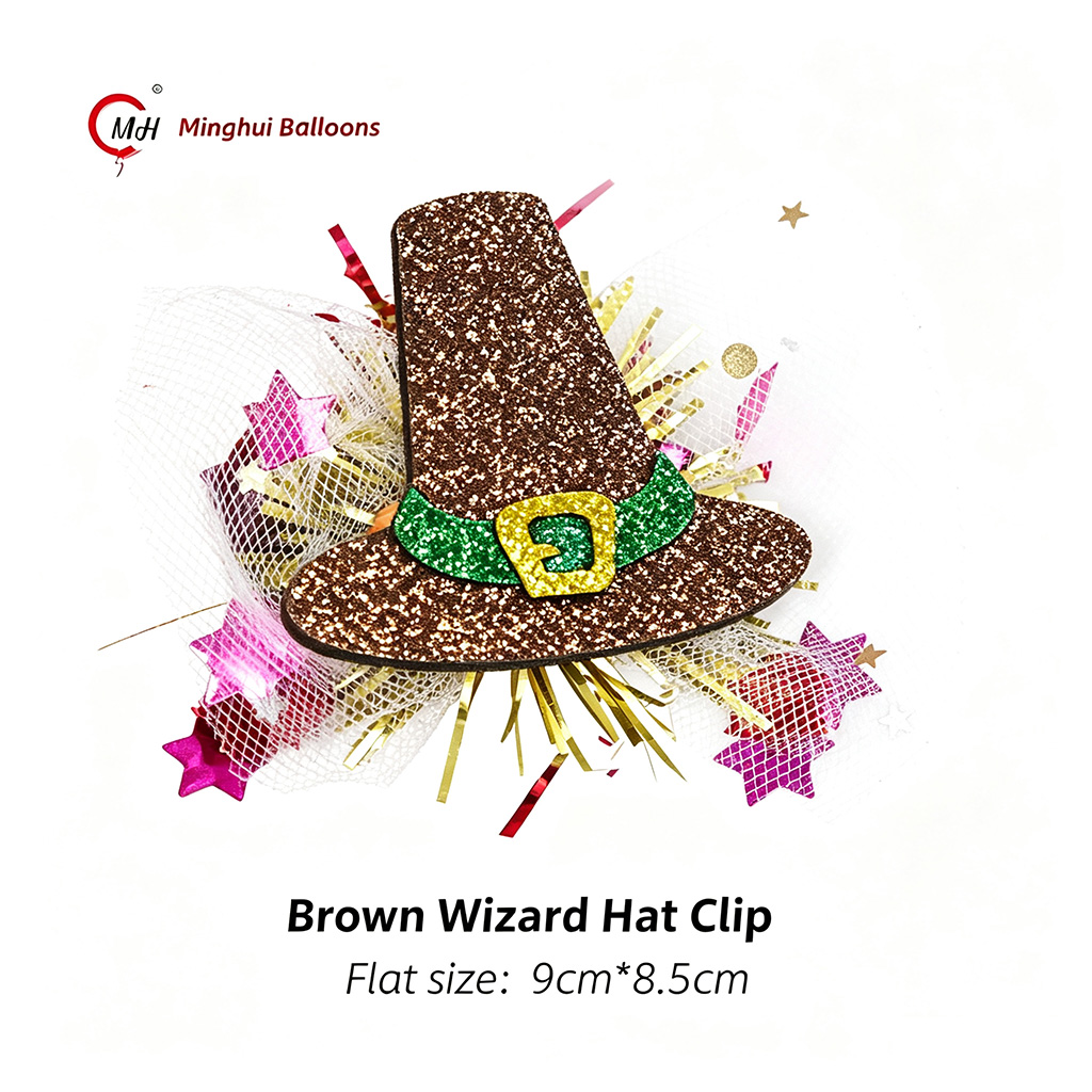 Clip pour chapeau de sorcier marron