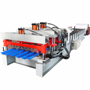 Azerbaijan adamante loại tre mái ngói cuộn tạo thành máy màu tráng men thép tấm kim loại metcopo ngói Máy làm - Product Image 4