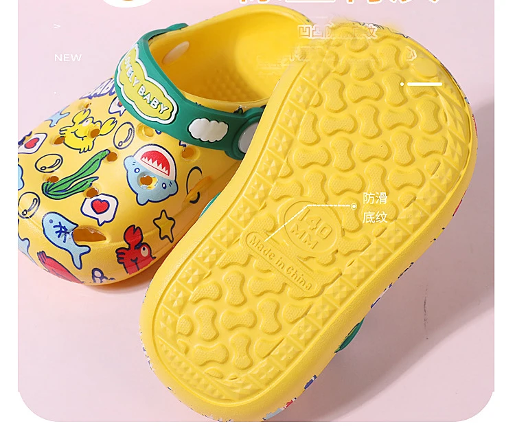 Children Garden Clogs Anti-Slip EVA Garden Shoes Custom Printed Slippers Sandals