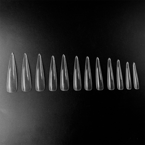Fabrika kaynağı tırnak ipuçları toplu 500 adet kutu çanta paketi ABS akrilik temizle doğal renkli Stiletto yanlış tırnak ipuçları - Product Image 4