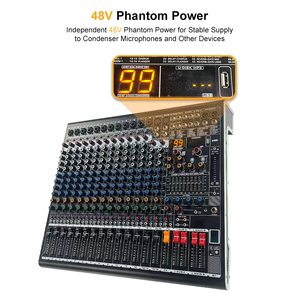 Al por mayor profesional 8 12 16 canales estudio en vivo micrófono tarjeta de sonido controlador de DJ consola mezcladora de audio mezclador de canal - Product Image 3
