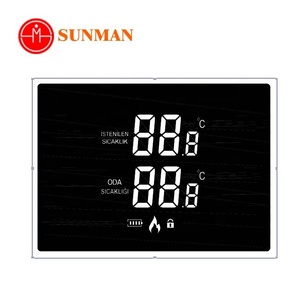 Schermo di visualizzazione lcd digitale piccolo tn va segmento del termostato della stanza personalizzata termostato e umidità - Product Image 6