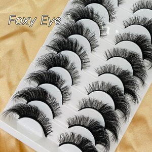 10 זוגות שקר ריסים <span class=keywords><strong>fox</strong></span> ריסים lash רצועה פוקסי אפקט foxy ריסים פרוקס הסיטונאי