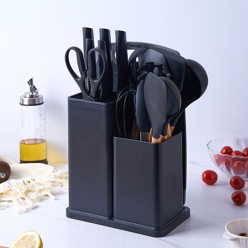 Noir 19pcs ustensiles