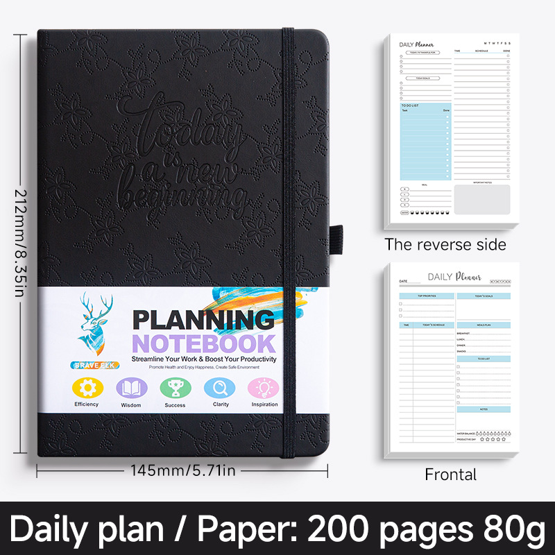 plan quotidien noir profond