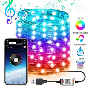 Urlaub Weihnachts baum Dekoration Beleuchtung Smartphone APP drahtlose Steuerung LED Lichterkette - Product Image 2