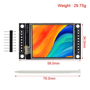 Módulo TFT LCD de 1,8 pulgadas, módulo de pantalla LCD con controlador táctil SPI Serial 51, controlador 4 IO ST7735S, resolución TFT 128*160 - Product Image 2
