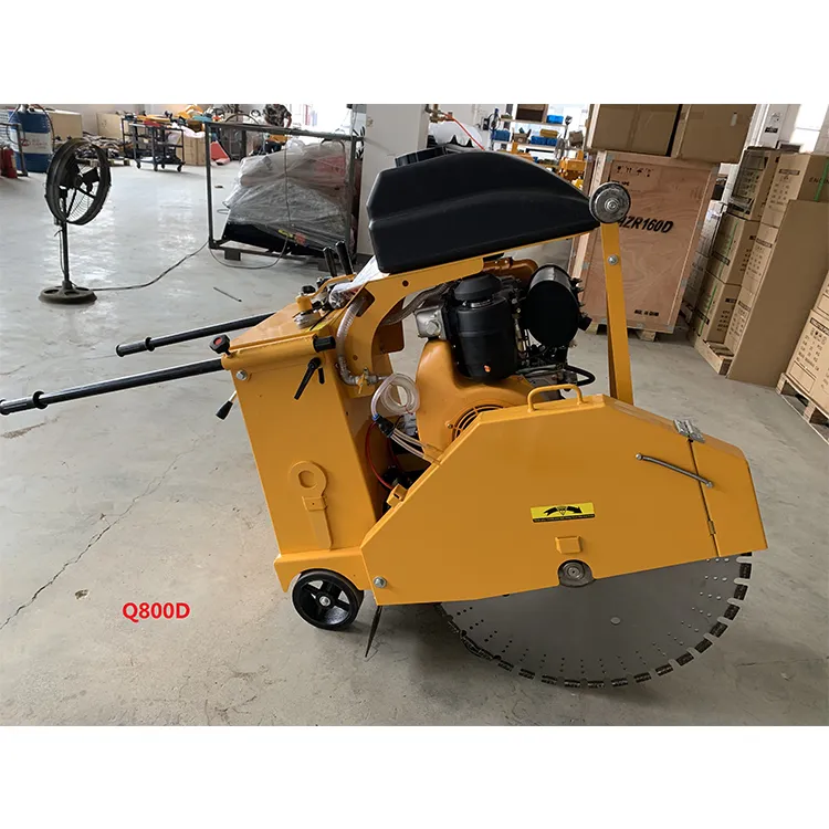 Walk Behind Diesel Electric start Asphalt Road Floor Cutting Saw Machine Concrete Cutter with Air-cooled V-twin engine