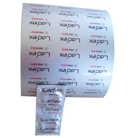 ラミネート素材とイージーティアプラスチックフォイルコンドーム包装、コンドーム包装バッグラッパー