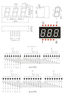 0.80 inç 3 haneli 7 segment LED ekranlar açık dijital signages led modülü - Product Image 5
