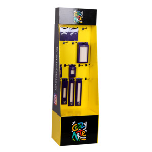 Custom Cardboard Mobile Phone Accessories for Retail Advertising Promotion <strong>Paper</strong> Make up Floor <strong>Hook</strong> <strong>Display</strong> <strong>Stand</strong> - Product Image 2