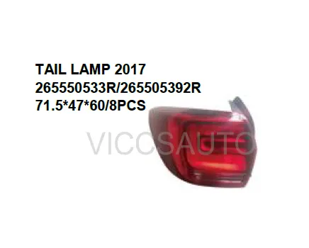 Oem 265550533R 265505392R PER RENAULT SYMBOL 2017 Auto LAMPADA di CODA Auto