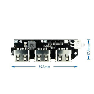5V2.1A升压模块DIY电源银行电路板，带3USB，用于18650锂电池电子模块和套件 - Product Image 3