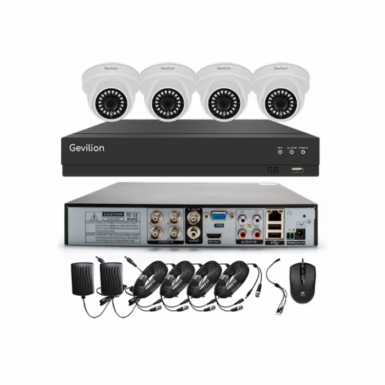 HD 1080P 4 canaux 8CH 16CH tout en 1 kit de caméra de sécurité à domicile DVR système de vidéosurveillance