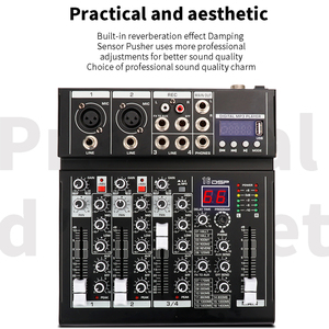 Controlador de DJ profesional/mezclador de consola de Audio interfaz de sistema de escritorio 4 canales estéreo Bluetooth Audio mezclador Digital - Product Image 4