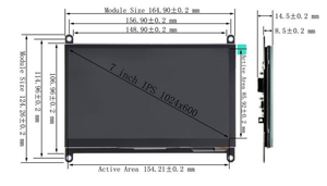Vendita calda Pannello di visualizzazione Touch Screen capacitivo da 7 pollici 1024*600 risoluzione per lampone Pi arancio PI LCD ad alta visibilità - Product Image 6