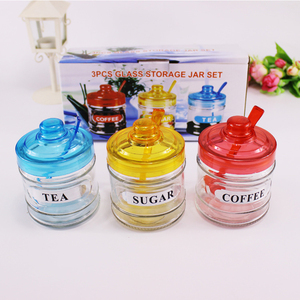 ふたとスプーン付きの食品貯蔵容器ガラス瓶 - Product Image 2