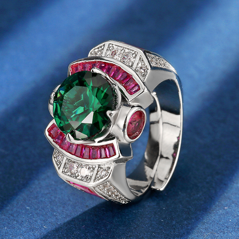 Bague Nano verte, taille ajustable