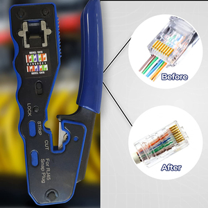 Оптовая продажа, поставщик оборудования RJ45, пропуск через телекоммуникационную сеть, проводка, инструменты CAT5/6/6A, обжимные инструменты, набор сетевых инструментов - Product Image 4