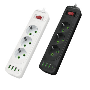Enchufe de interruptor estándar europeo USB 3,0 + Tipo-c Enchufe de 1 orificio Tablero de cableado de alimentación del hogar - Product Image 1