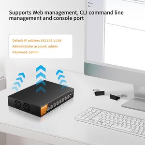 Keeplink สวิตช์ระดับองค์กร8พอร์ต10G SFP, L2จัดการอย่างชาญฉลาด, IPv6, การกำหนดเส้นทางแบบคงที่, QoS, Link aggreage/vlan/igmp