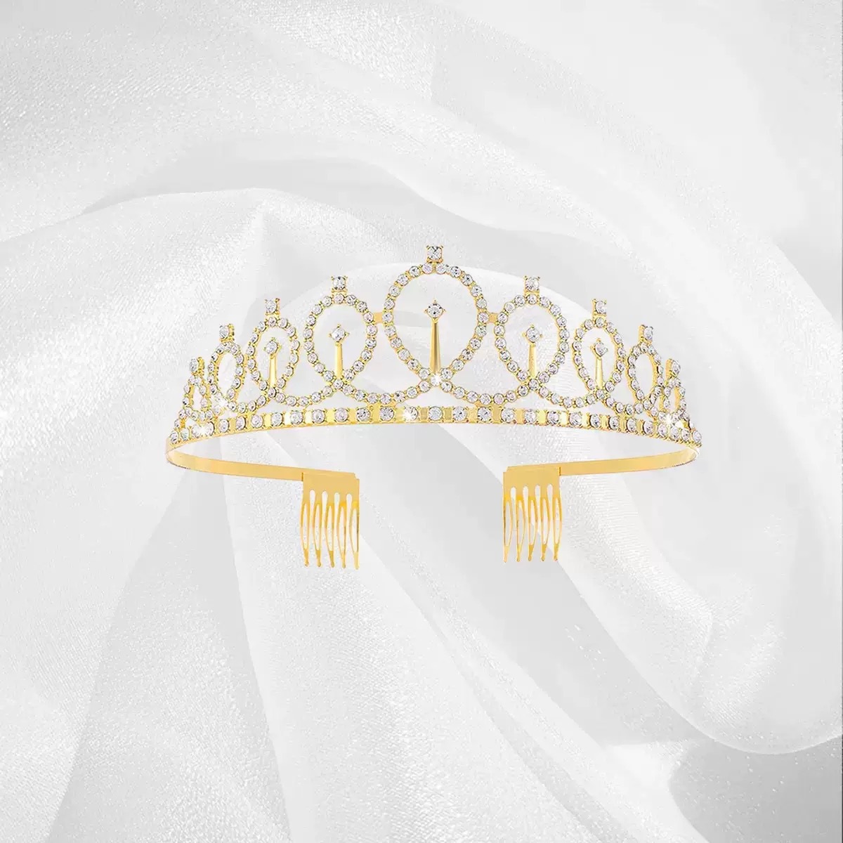 Gold + white diamonds