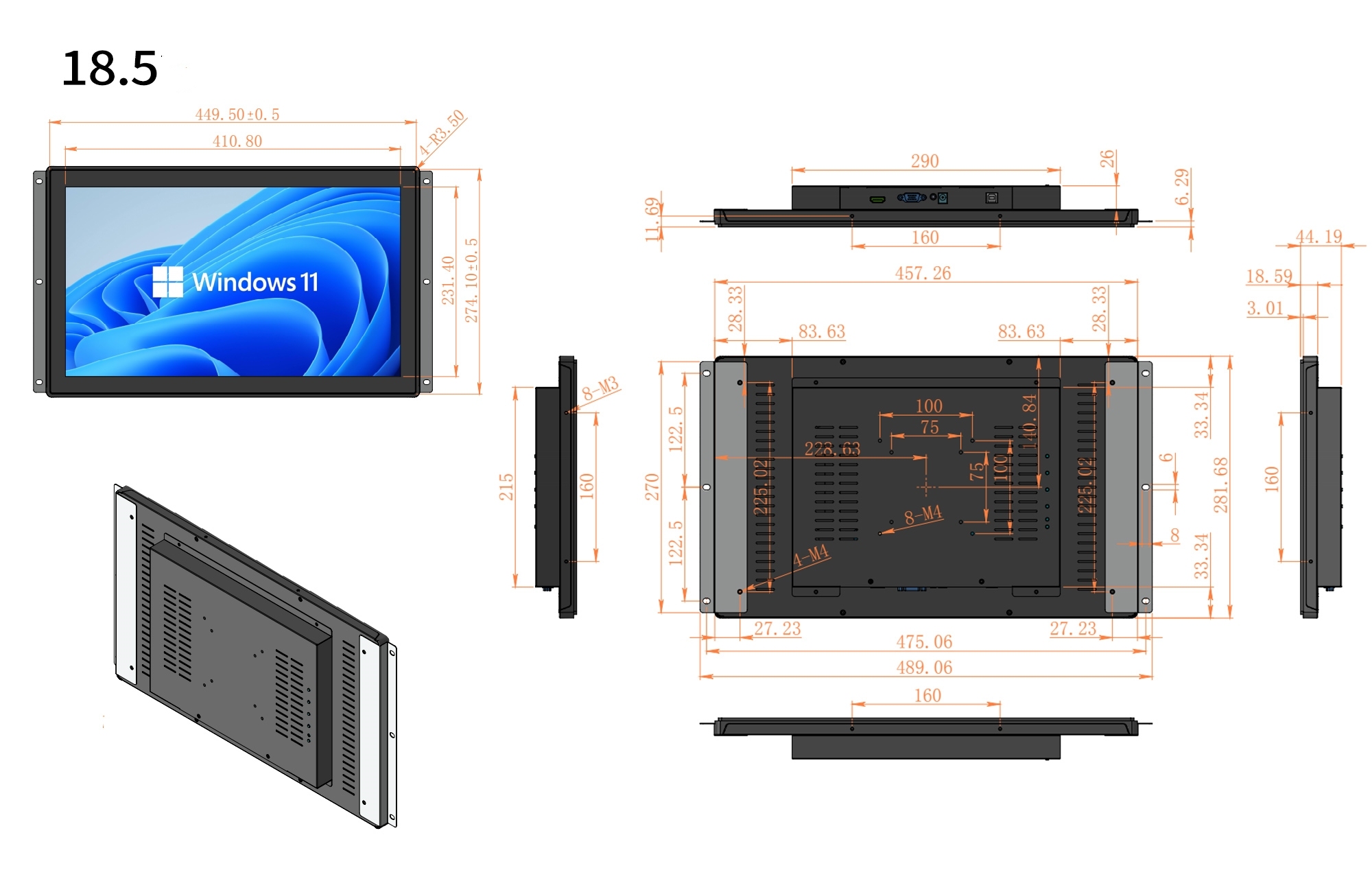 18.5"/RK3568/2G+16G/Android13