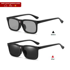 2025 Nueva Tecnología TR90 marco lente de vidrio templado 0,1 CAMBIO DE Color rápido gafas de sol fotocromáticas Chip de computadora gafas de sol - Product Image 1