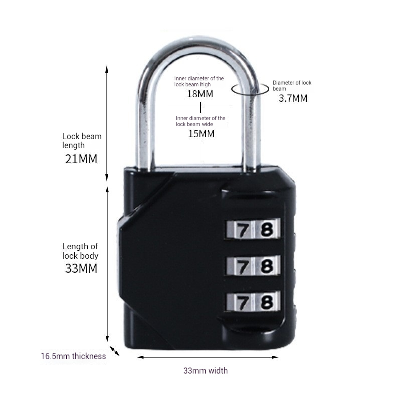 Three digit password small