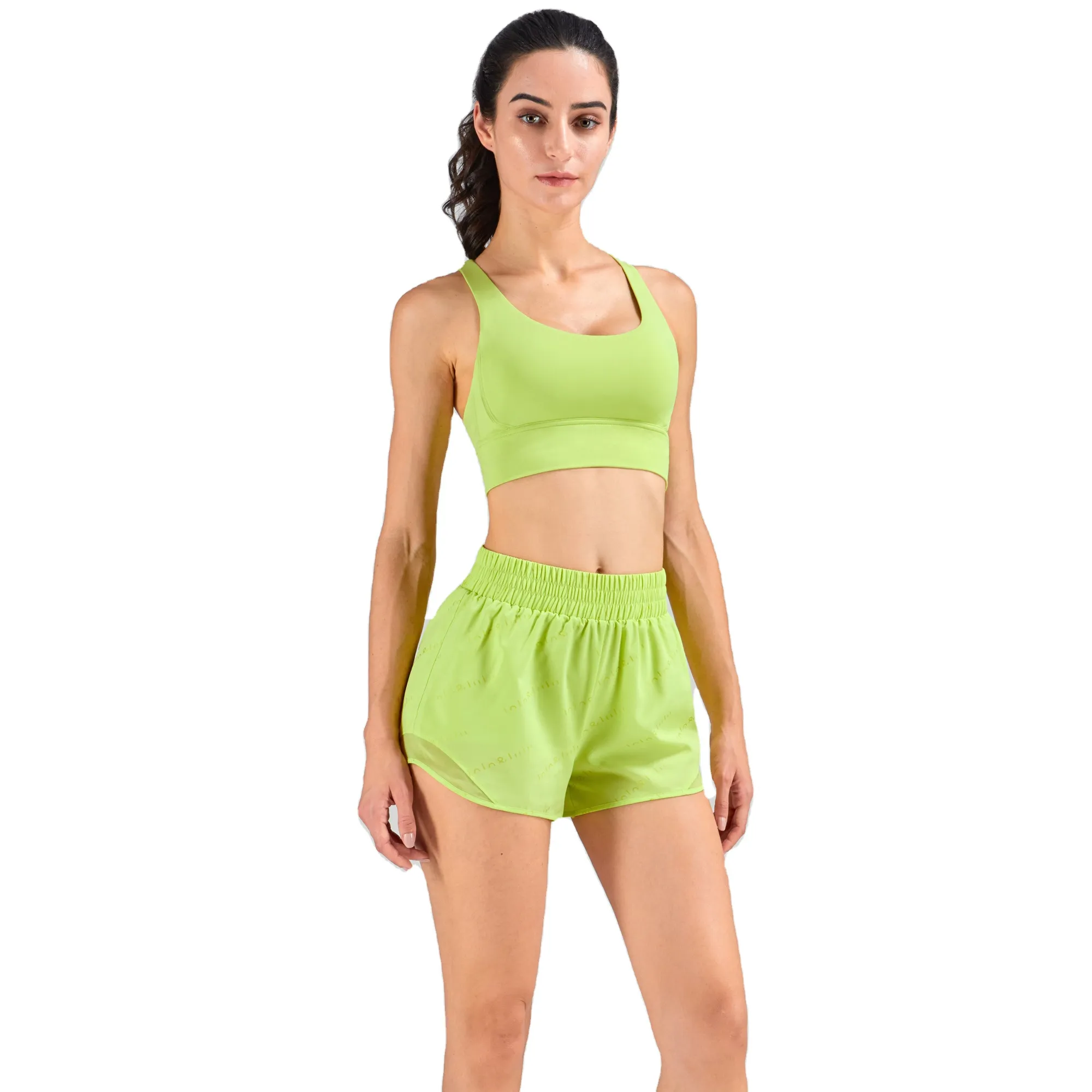 Conjunto de fitness feminino nylon