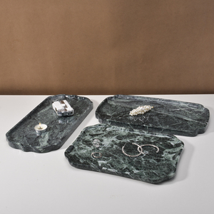 Hot Bán Đá Lưu Trữ Khay Phục Vụ Tấm Đồ Trang Sức Nước Hoa Hiển Thị Trang Chủ Khách Sạn Trang Trí Đá Cẩm Thạch Đồ Lặt Vặt Catchall Khay - Product Image 1