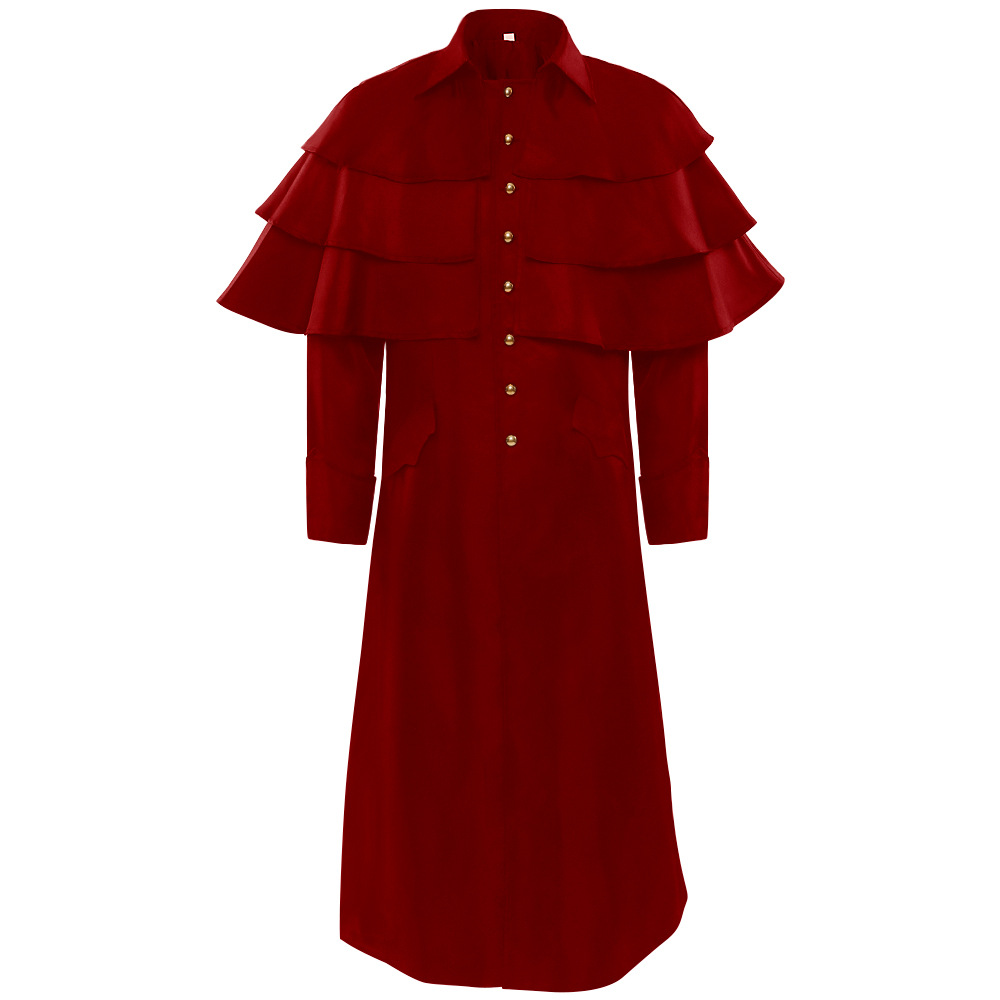 Uniforme de prêtre superposé rouge bordeaux