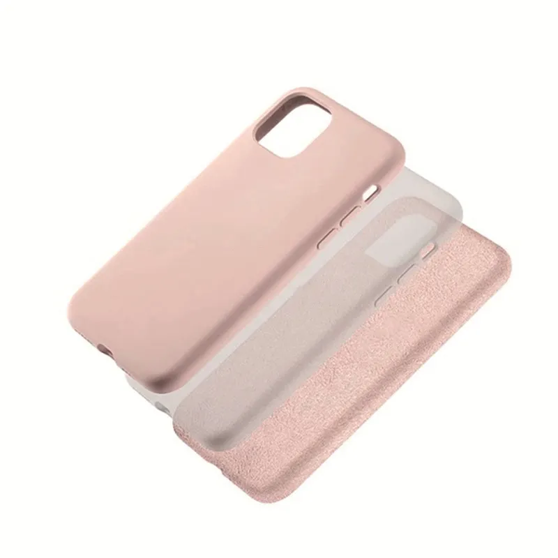 Coque de téléphone personnalisée en Silicone liquide, couleur unie, emballage, housse de téléphone pour iPhone 14 13 12 Pro, sans Logo