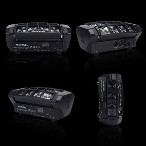 Mini örümcek sahne ışık RGBW 8X3W LED DMX 512 çift süpürgesi darbe Strobe etkisi beyaz yayan IP65 anma sahne aydınlatma - Product Image 2