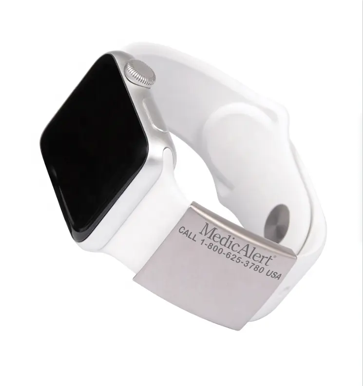 Thông tin tùy chỉnh thông minh Thẻ khẩn cấp y tế 22mm 24mm cho ban nhạc đồng hồ táo của bạn