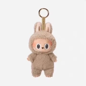 POPMART Pvc peluş kör kutu kolye Macaron bir koltuk parti peluş anahtarlıklar POP MART 2. Nesil Labubu kör kutu var - Product Image 3