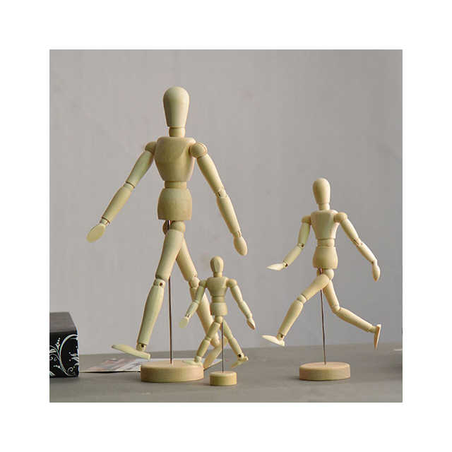 Paint Sketch People Wooden Man Drawing Model School Supplies Wooden Mannequin Doll Crafts Ornaments Art Set