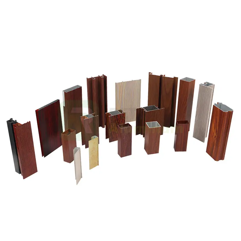 Wood Finish Bending Aluminium Alloy Profiles Aluminium Window Profile For Bend