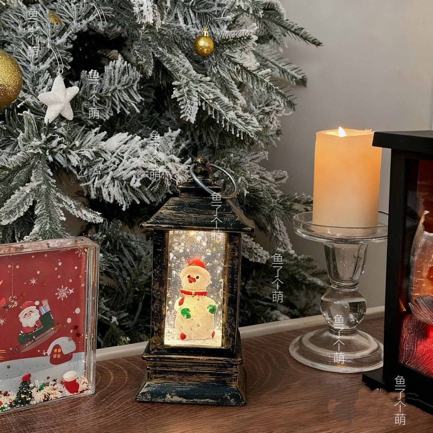 Miniatures de Noël Lumineuses à Eau - Bonhomme de Neige
