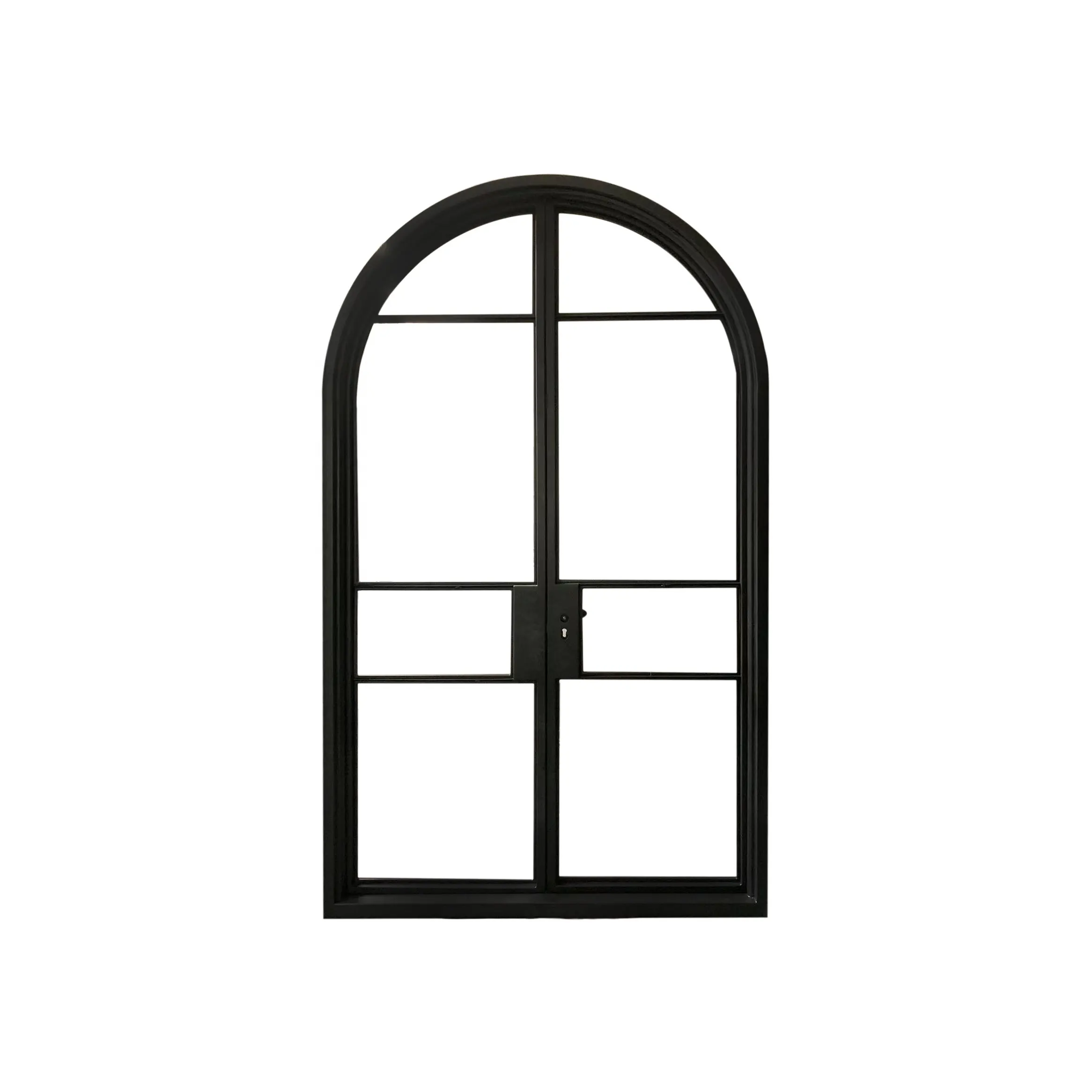 Puerta de vidrio de hierro forjado de estilo francés personalizada de gama alta, superventas, luz de lujo, entrada Interior privada personalizada