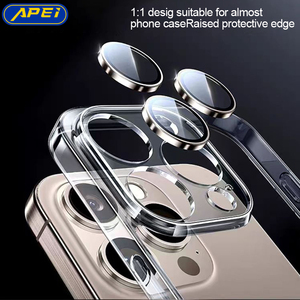 Apei 9H siêu chống sốc bảo hiểm đầy đủ kính máy ảnh ống kính bảo vệ với cài đặt Kit cho <span class=keywords><strong>iPhone</strong></span> 15 16 17 Pro Max Series - Product Image 4