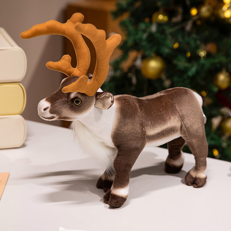 Dark brown standing reindeer