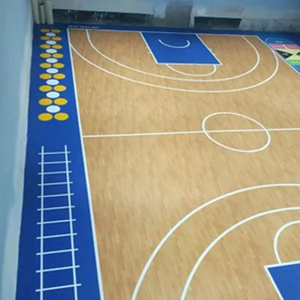 JIANER houten patroon sport vloeren basketbalveld houten vloeren super kwaliteit outdoor afneembare rubberen mat sport floor