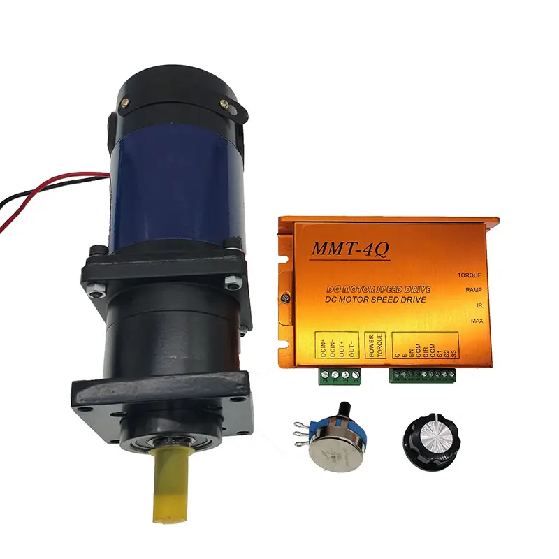 Alta qualidade escova de carbono para motor dc 12V 48V 24V 50W 70W 100W 3000RPM 1:64 velocidade 46rpm escova dc controlador do motor