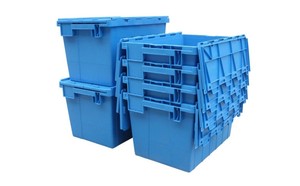 ネスティング物流移動プラスチック収納付属蓋容器400x300卸売 - Product Image 2